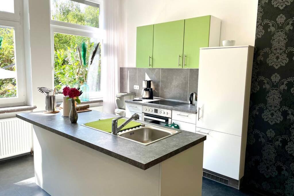 Villa Einhorn: Altstadt Loft Mit Privater Terrasse Goslar Bagian luar foto